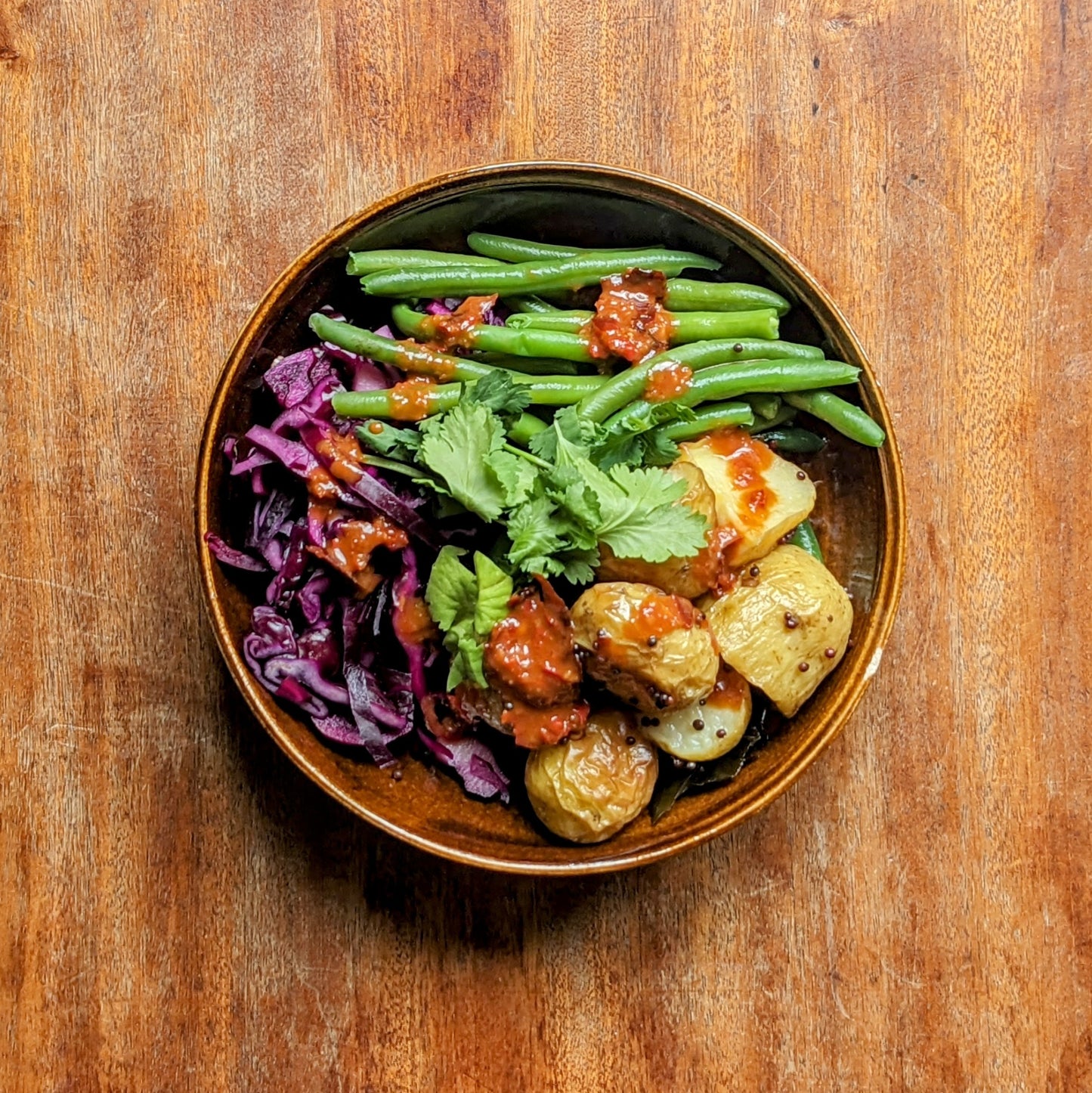 Roast New Season Potatoes with Spicy Sambal