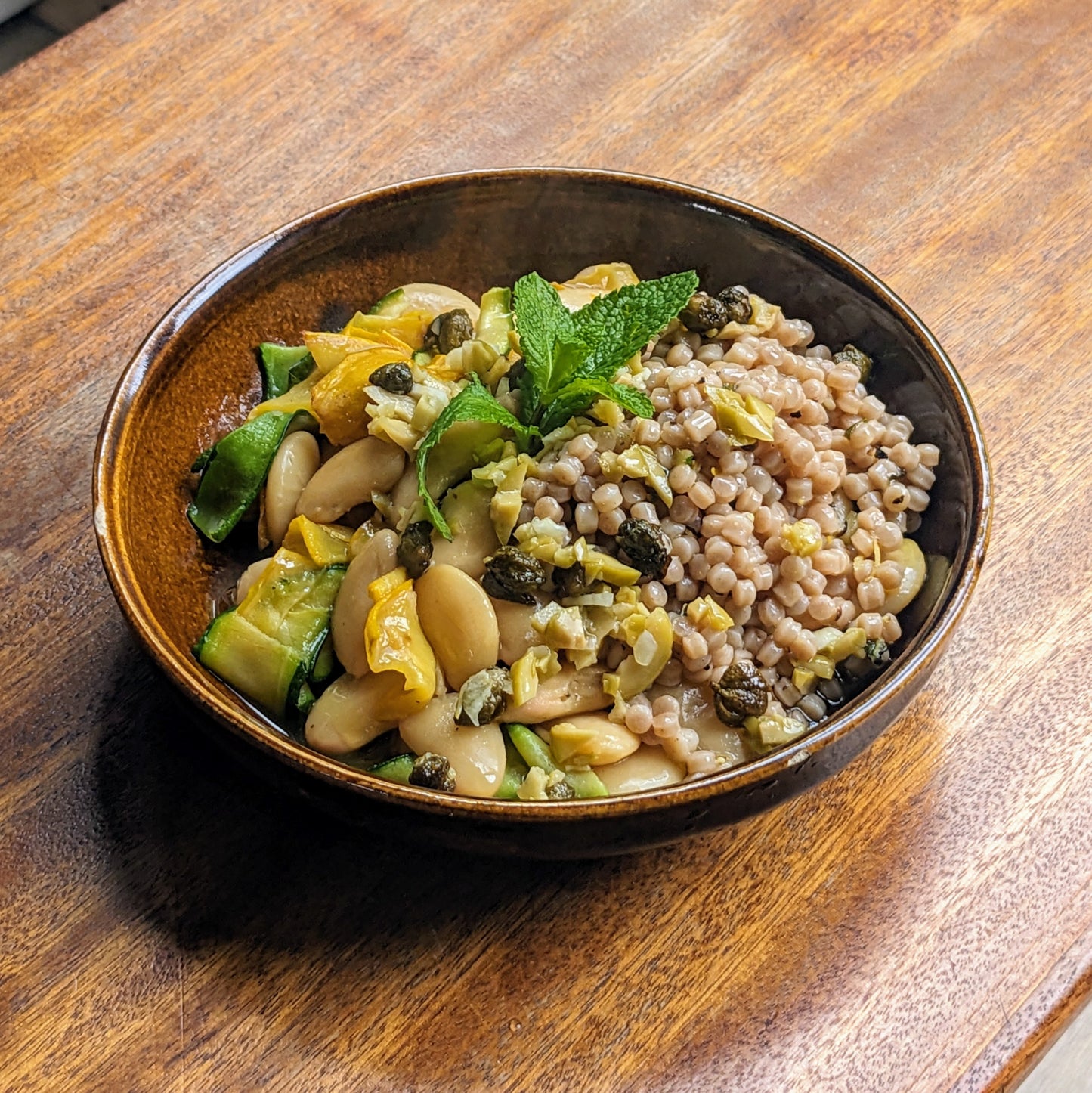Bold Bean Co Courgette Butter Beans with Green Olive Salsa