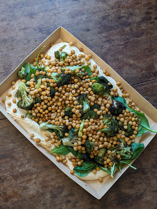 Roast Chickpea, Broccoli and Hummus Platter (Serves 6-8)