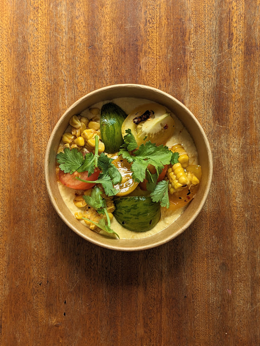 Heirloom Tomatoes with Whipped Corn Dressing